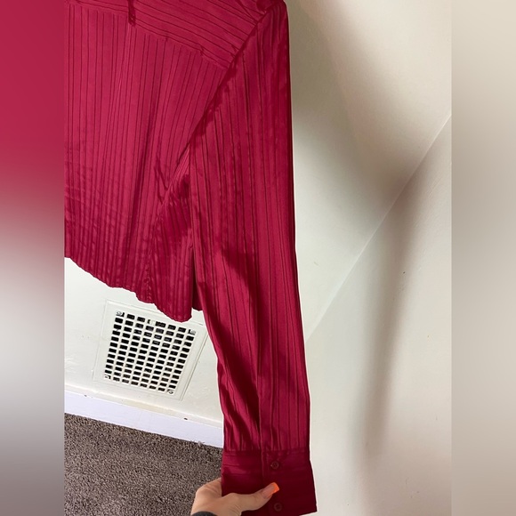 Fred David Red‎ Long Sleeve Notched Collar Button Down - Picture 8 of 8